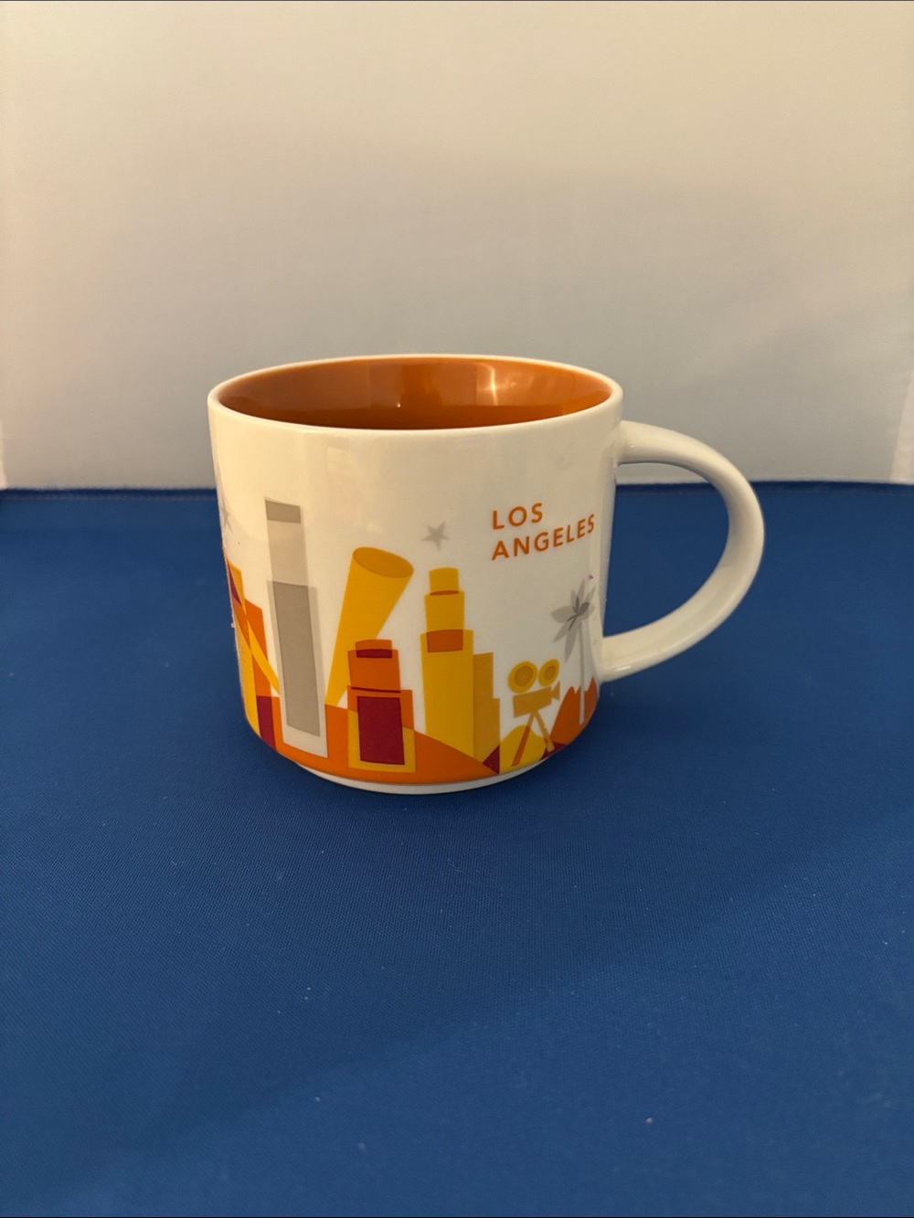 Starbucks You Are Here Los Angeles Orange Accent Ceramic Coffee Mug